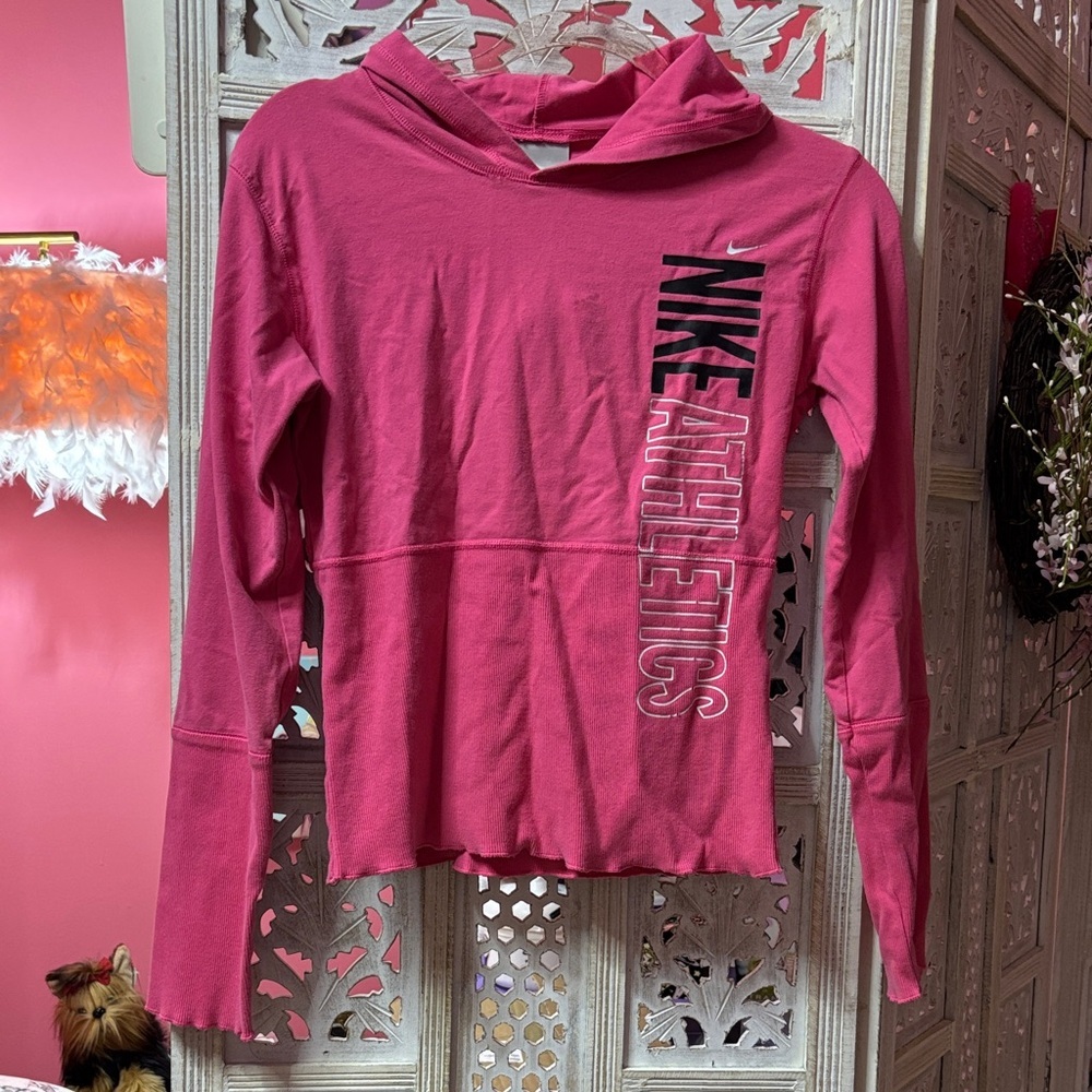 Nike Pink Athletics Hoodie Size: Large